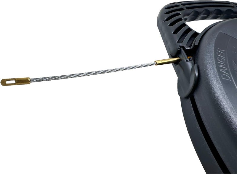 VGongTech 4mm 100ft Fish Tape Reel PET Cable Puller Cable Rods with Case Electrical Cable Puller Through Wall Wire Guide Device Threader - Image 3